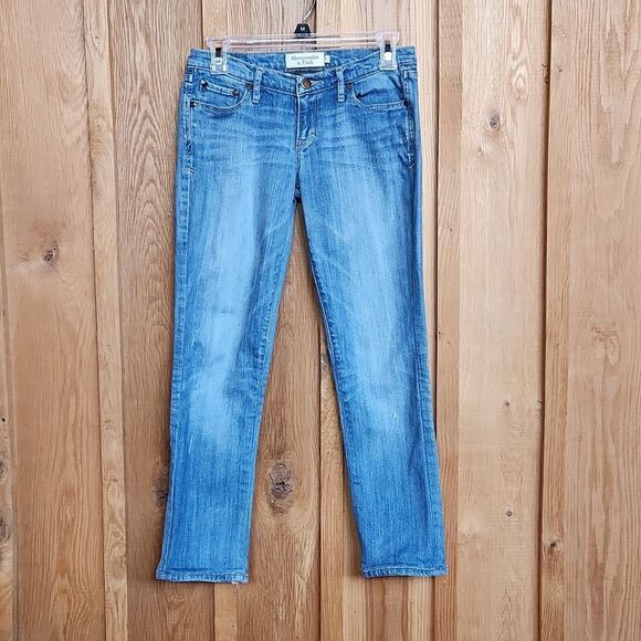 Abercrombie & Fitch Madison Low Rise Stretch Skinny Jeans, 0 Petite, Blue Wash - Picture 1 of 13